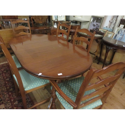 433A - Modern Oak Kitchen Table and Six Chairs