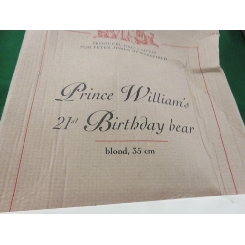 265 - Boxed Steiff Prince William 21st Birthday Bear