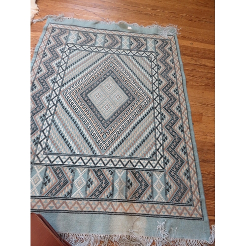 485 - Fringed Blue Rug - 49