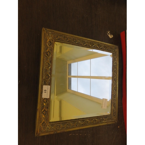 61 - Embossed Framed Square mirror 13