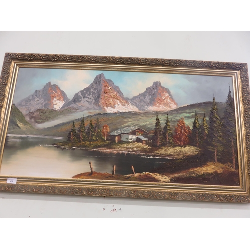 63 - Large Gilt Framed Oil 