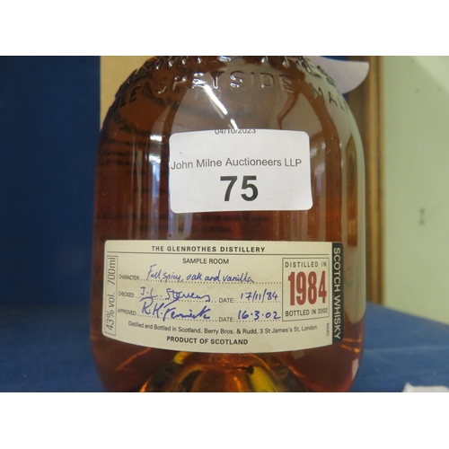 75 - 700ml Bottle Glenrothes Single Malt Whisky - Aged 18 years