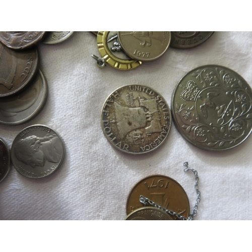 97 - Quantity of Coins and Gold Earring