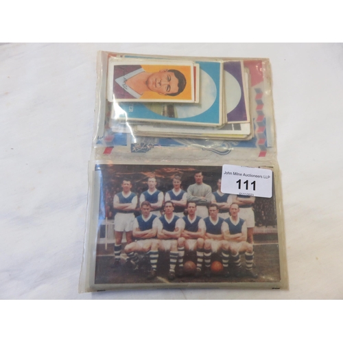 111 - Vintage Football Photo and Corresponding Cigarette Cards