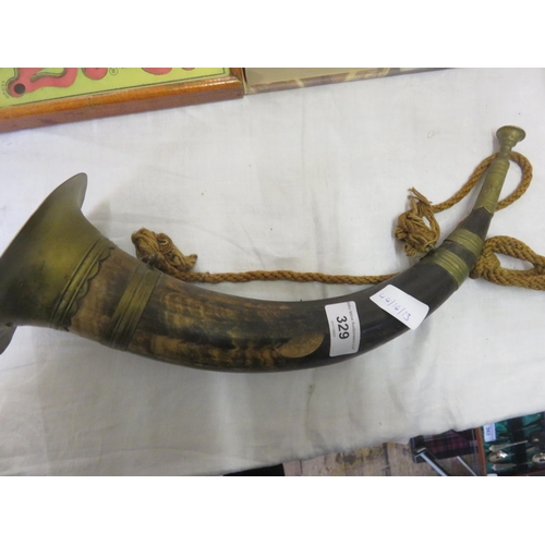 329 - Brass Bound Hunting Horn