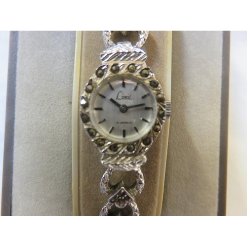 61 - Ladies Limit Marcasite Set Wristwatch