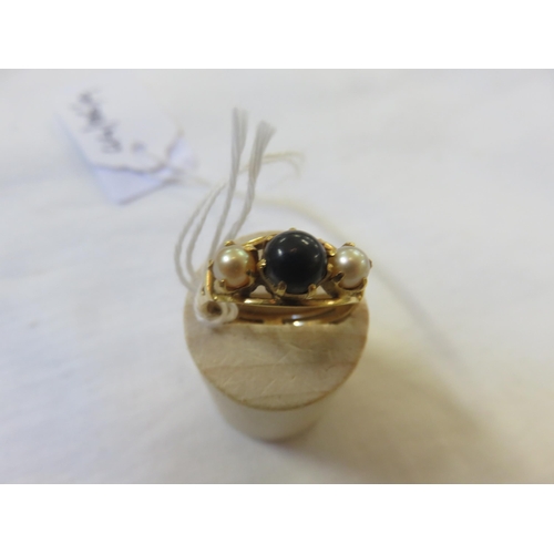 75 - Three Stone Pearl Dress Ring