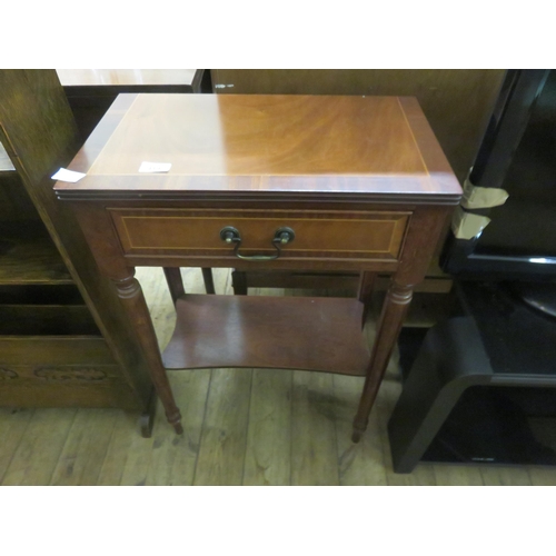 419 - Inlaid Single Drawer Table