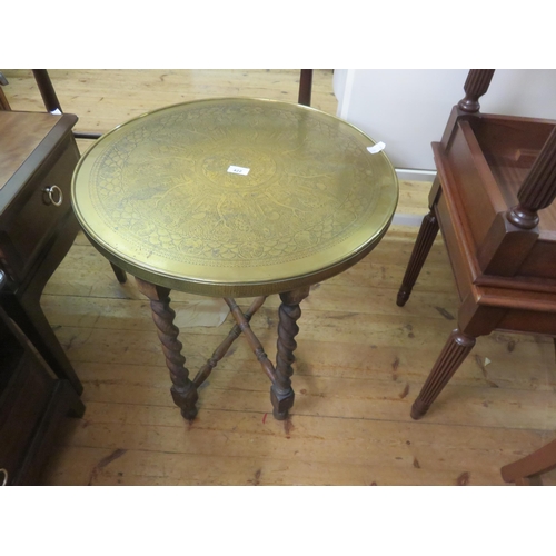 422 - Circle Brass Occasional table 23