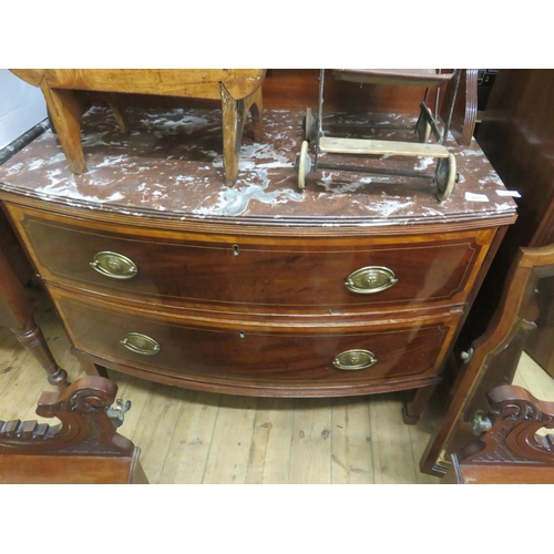 448 - Marble Topped Washstand with Two Drawers