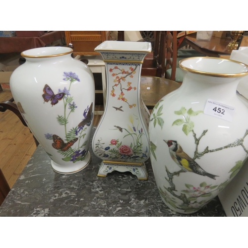 452 - Three Decorative Floral Vases