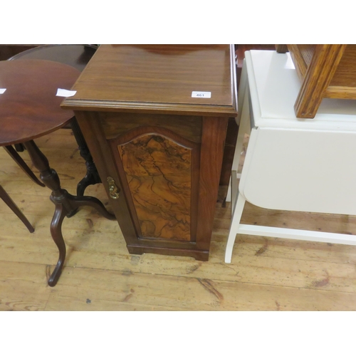 461 - Beech Commode Cupboard With Walnut Veneer Front