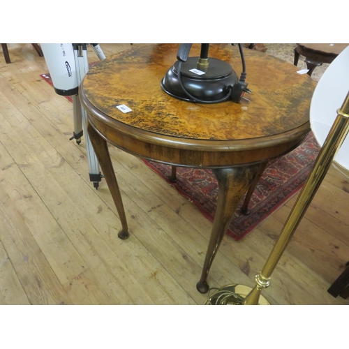 465 - Circle Walnut Veneer Top Occasional Table 27