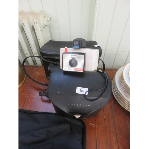 389 - Polaroid Swinger Camera and Edixa Camera with Lenses and Bag etc