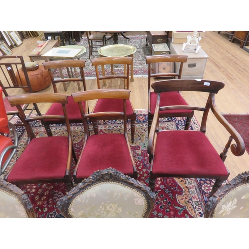 411 - Set of Five Regency Mahogany Dining Chairs and a Matching Carver Chair