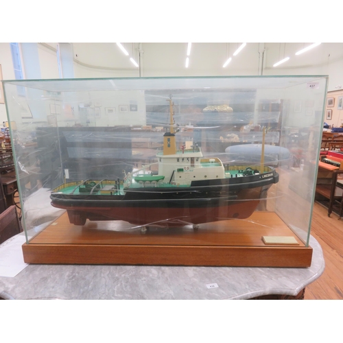 437 - Model Motor Tug - Lineman - in Display Case