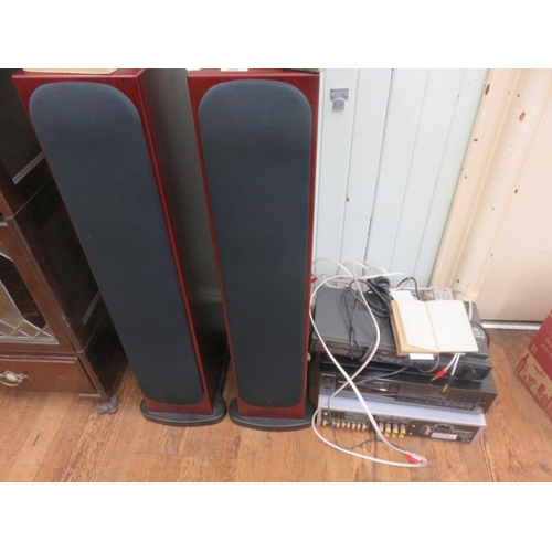 485 - Pair of Monitor Audio Speakers and three Hi Fi Components