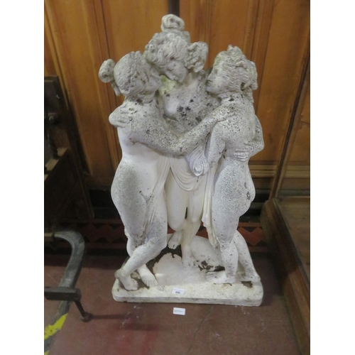 496 - Contemporary Garden Furniture - Statue of the Three Graces - Height 33inches