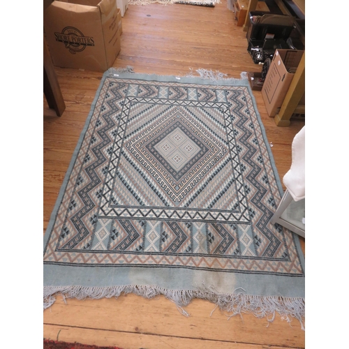 509 - Fringed Blue Rug 49