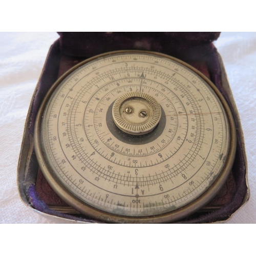 80 - Vintage Circular Slide Rule in case