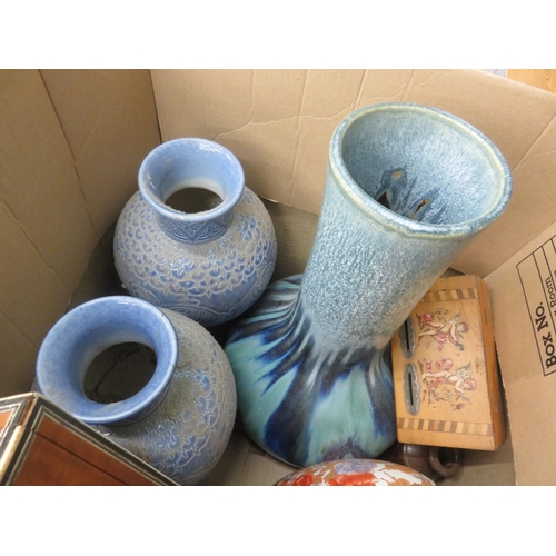 302 - Four Ceramic Vases and bric-a-brac