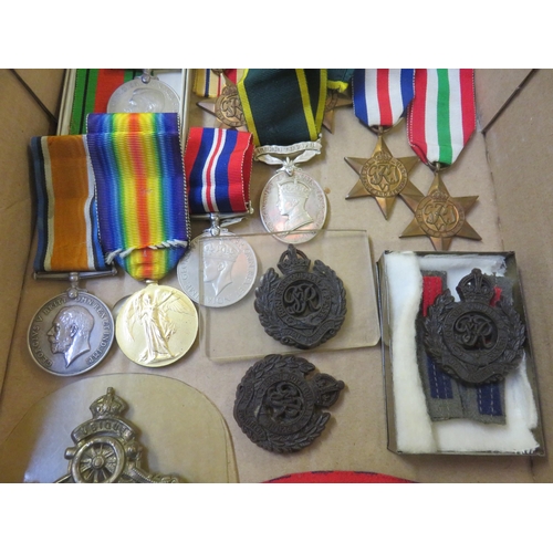 125 - Collection of Campaign Medals and Regimental Badges