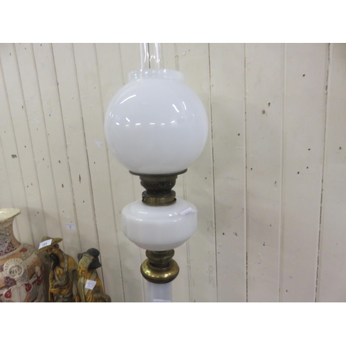 155 - Paraffin Lamp with Chimney and Shade