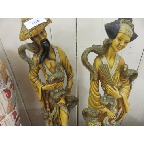 164 - Two Resin Eastern Style Figures