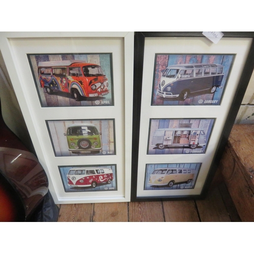 17 - Four framed Pictures V.W. Vans and One Other