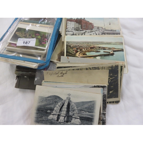 187 - Small Lot of Postcards and Cigarette Cards