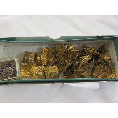 221 - Lot of Military Brass Buttons and British Legion Metal Pin Badge