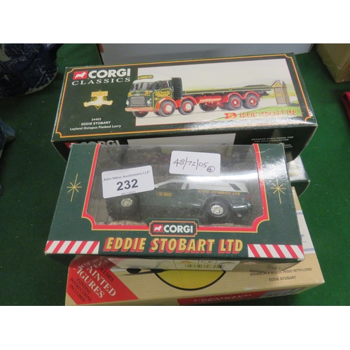 232 - Four Corgi Boxed 'Eddie Stobbart Ltd' Die Cast Model Trucks