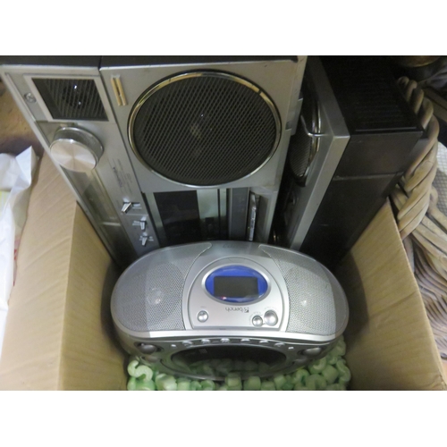 265 - Box with Radios, CD, Player