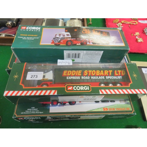 273 - Four Corgi 'Eddie Stobbart Ltd' Boxed Die Cast Model Trucks