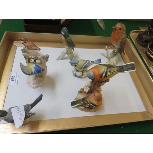 285 - Tray with Seven Goebel and Royal Worcester Birds