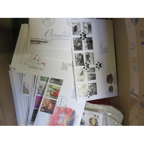 299 - Box of First Day Covers and Atlas