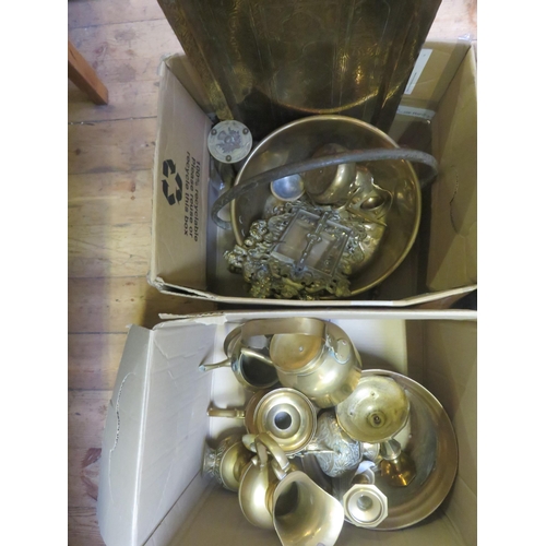 304 - Two Boxes of Brassware