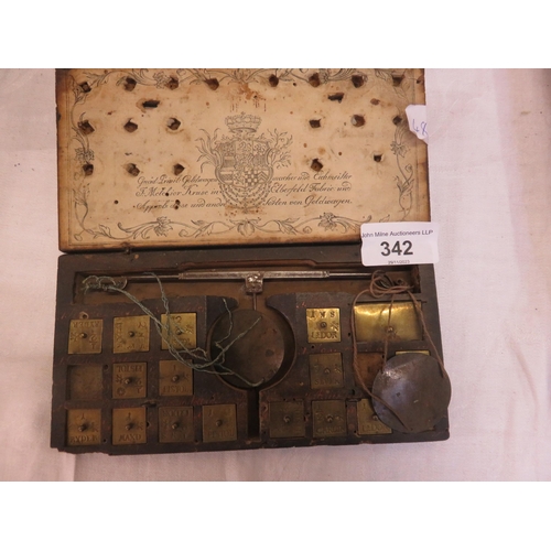 342 - Part German Weighing Scale Set