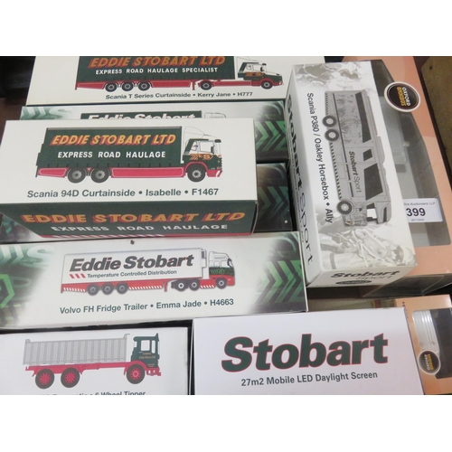 399 - Collection of Eleven Die Cast Model Haulage Trucks - Eddie Stobbart