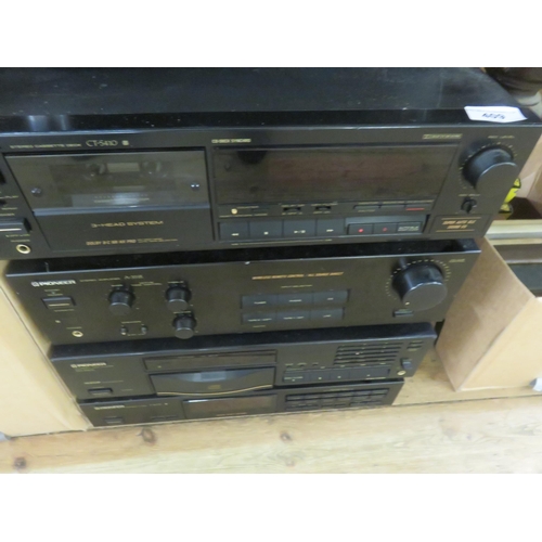 409 - Pioneer Stereo System in separates and Dial Record Player