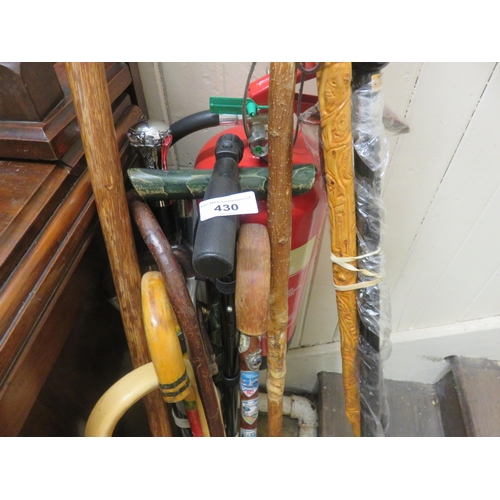 430 - Mixed Lot of Walking Sticks