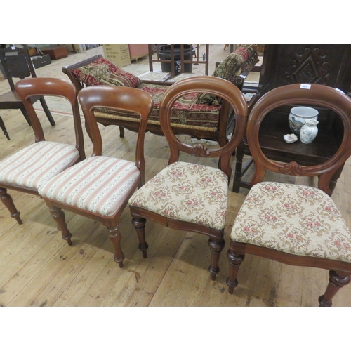 431 - Two Mahogany Balloon Back Chairs and Two Others