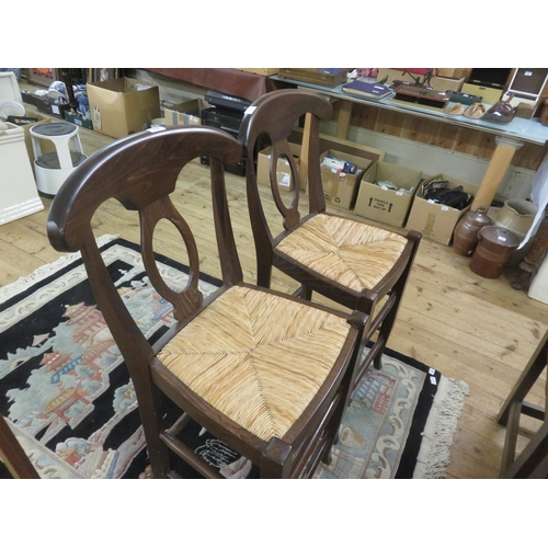 438 - Pair of Mahogany and Wicker Breakfast Chairs