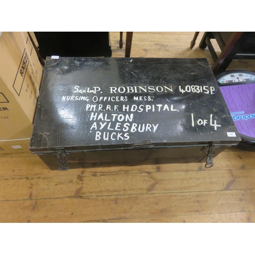 453 - Large Metal Trunk, Ex. RAF Hospital Aylesbury