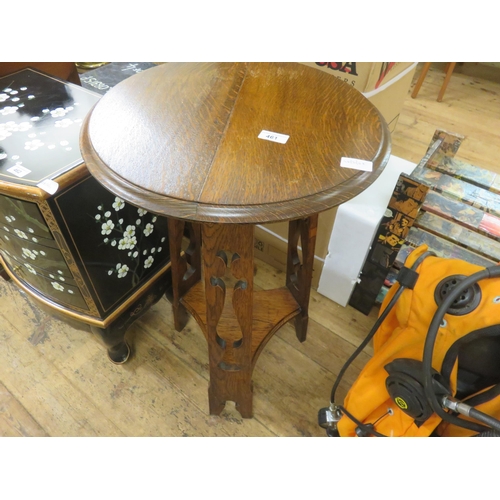 461 - Oak Circle Topped Table