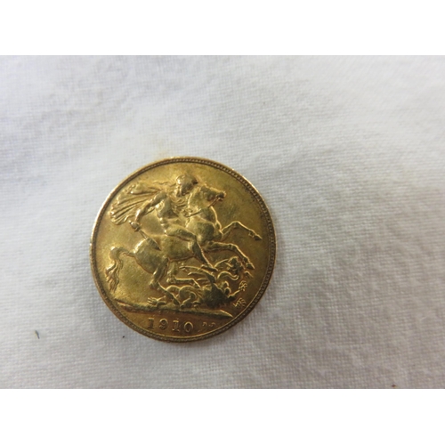 62 - Gold Sovereign 1910