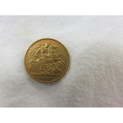 74 - 1913 Gold Half Sovereign