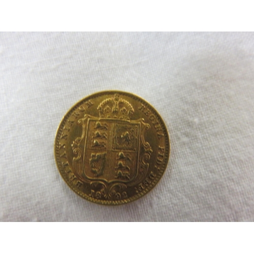 75 - 1892 Gold Half sovereign