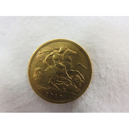 76 - 1910 Gold Half Sovereign