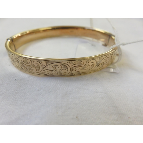 94 - 9ct Yellow Gold Bangle 10.6gms